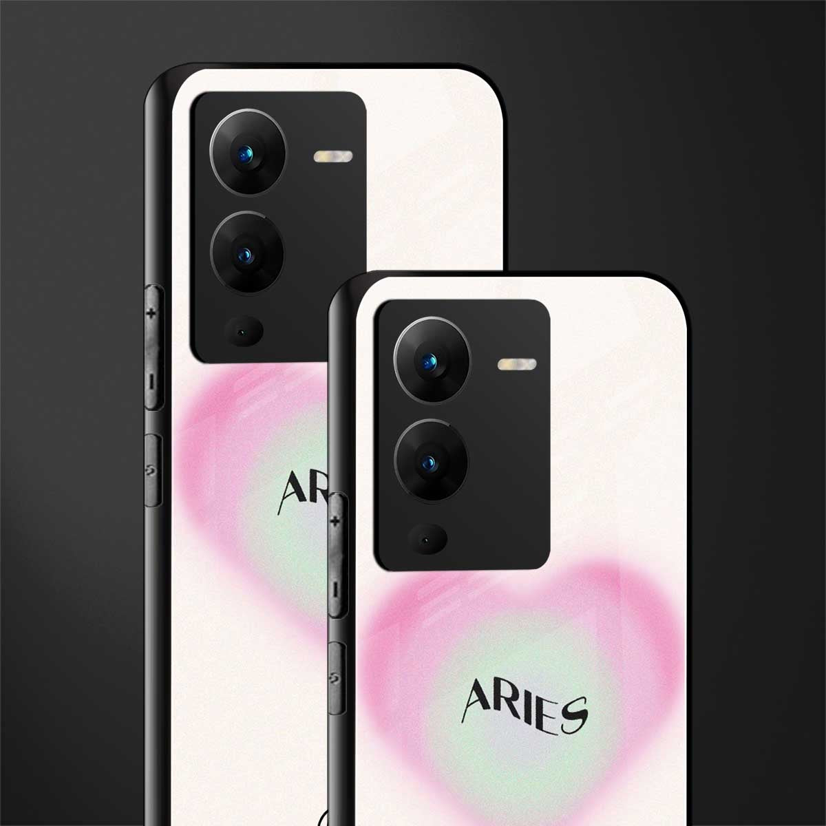 aries minimalistic back phone cover | glass case for vivo v25 pro 5g