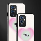 aries minimalistic back phone cover | glass case for oneplus 9