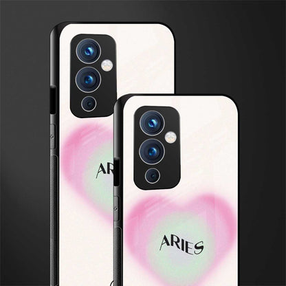 aries minimalistic back phone cover | glass case for oneplus 9