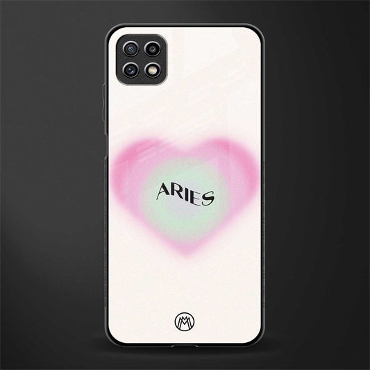 aries minimalistic back phone cover | glass case for samsung galaxy f42