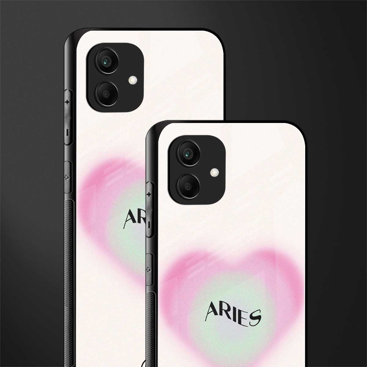 aries minimalistic back phone cover | glass case for samsung galaxy a04