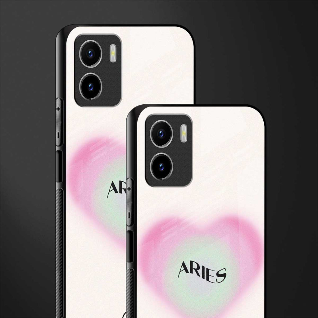 aries minimalistic back phone cover | glass case for vivo y72