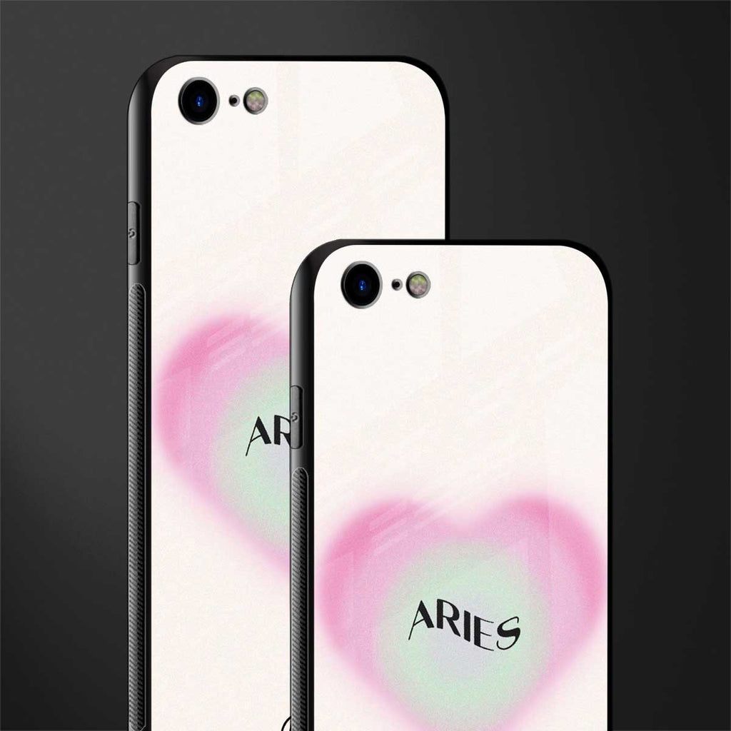 aries minimalistic glass case for iphone se 2020 image-2