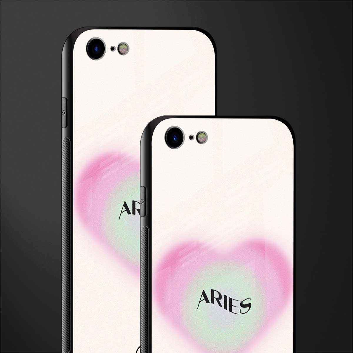 aries minimalistic glass case for iphone se 2020 image-2