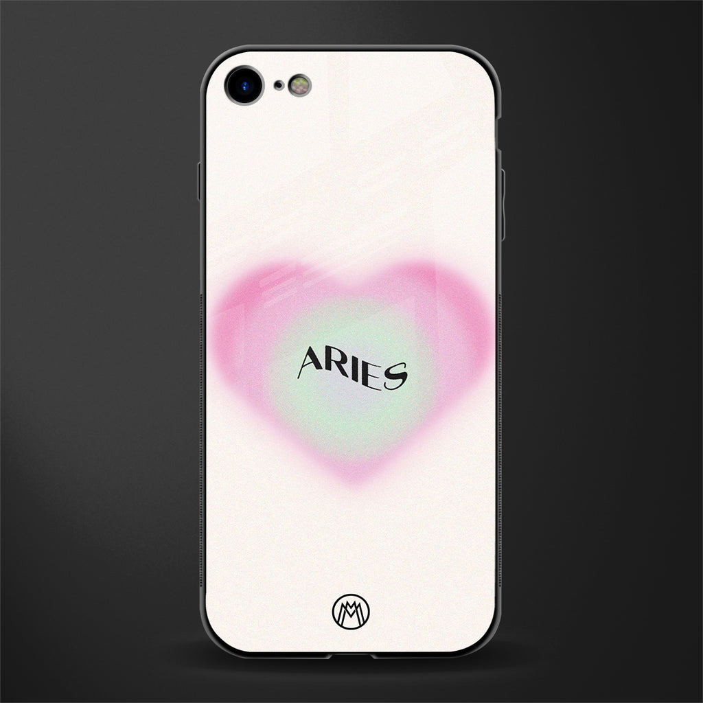 aries minimalistic glass case for iphone 8 image