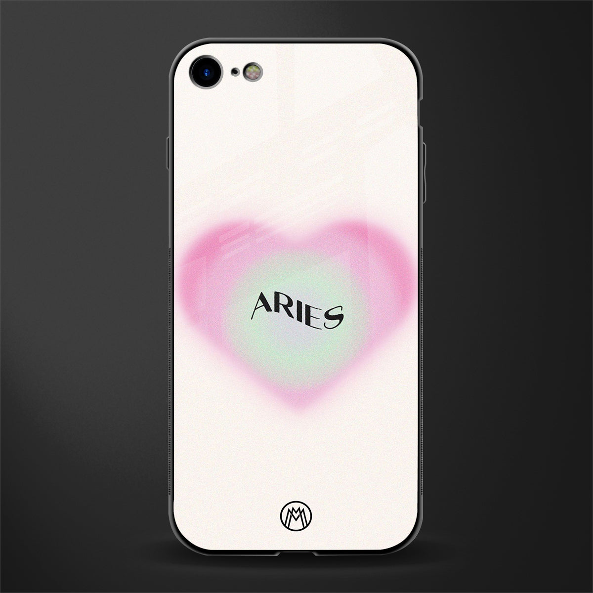 aries minimalistic glass case for iphone 8 image