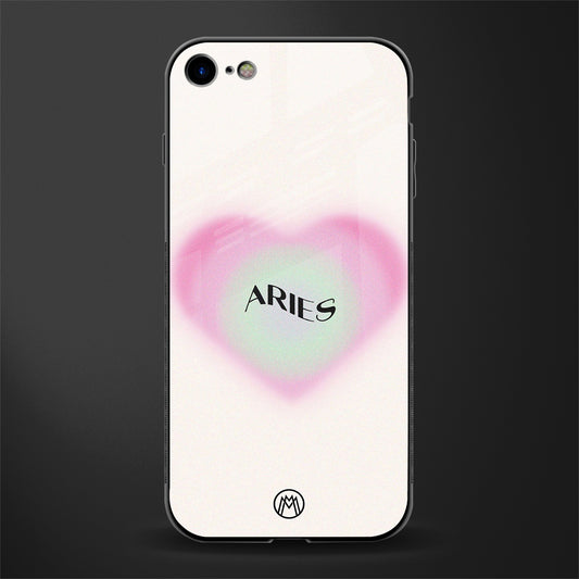 aries minimalistic glass case for iphone 8 image