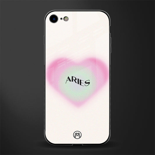 aries minimalistic glass case for iphone se 2020 image