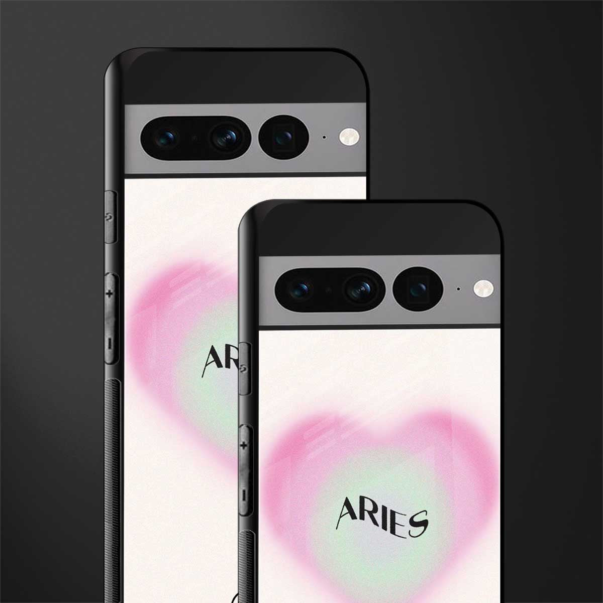aries minimalistic back phone cover | glass case for google pixel 7 pro