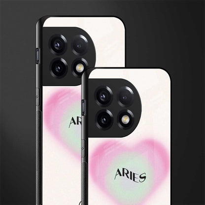 aries minimalistic back phone cover | glass case for oneplus 11r