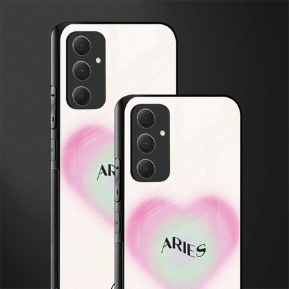 aries minimalistic back phone cover | glass case for samsung galaxy a54 5g