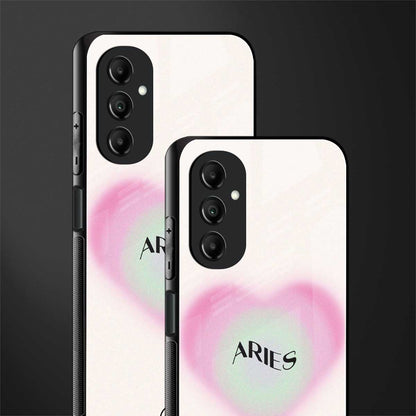 aries minimalistic back phone cover | glass case for samsung galaxy a14 5g