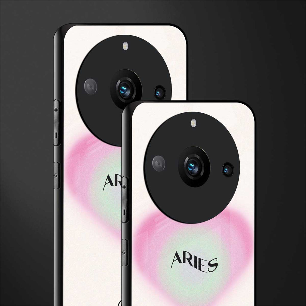 aries minimalistic back phone cover | glass case for realme 11 pro 5g