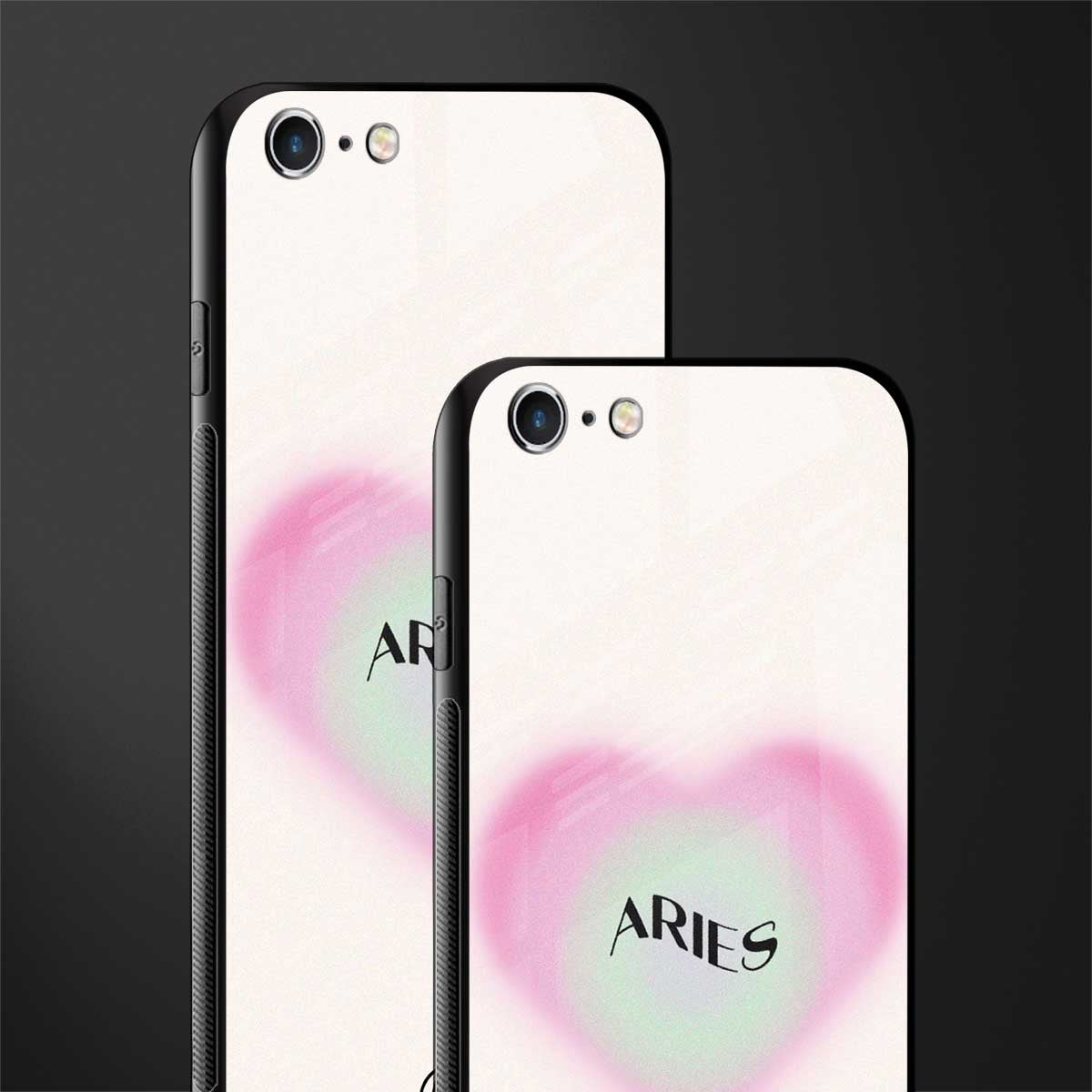 aries minimalistic glass case for iphone 6s plus image-2