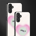 aries minimalistic back phone cover | glass case for samsun galaxy a24 4g