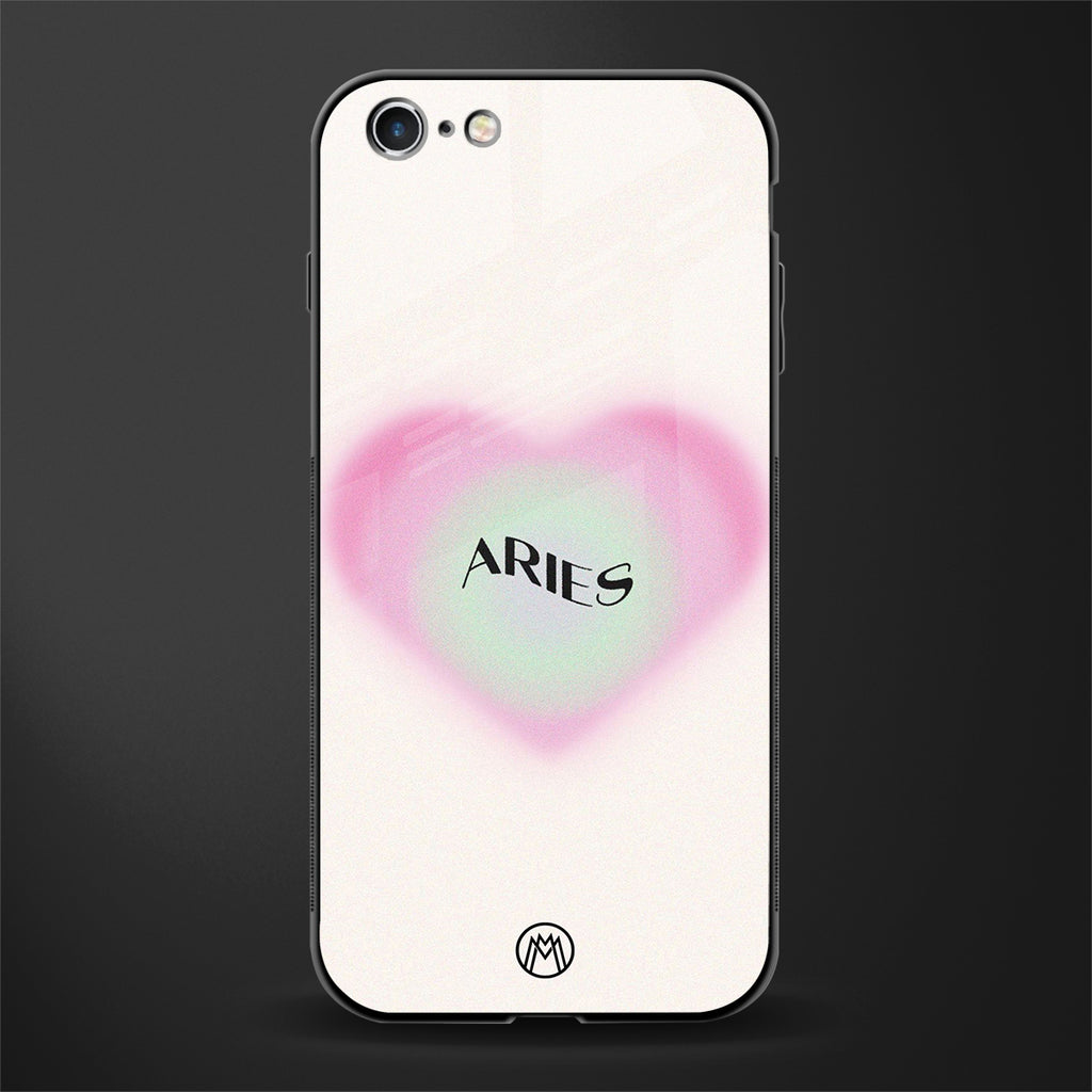aries minimalistic glass case for iphone 6s plus image