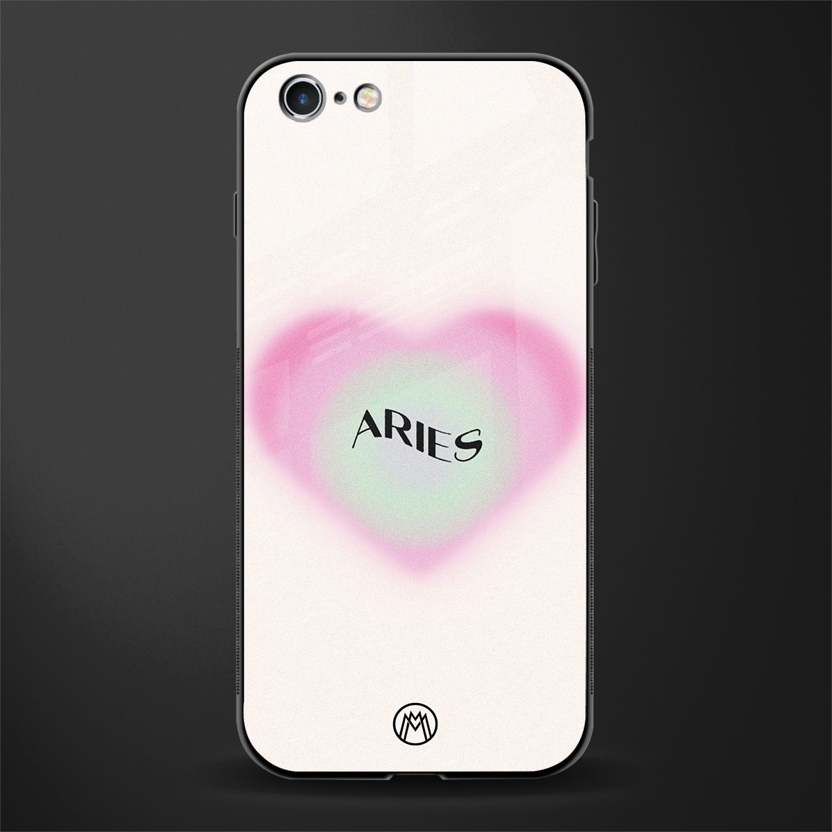 aries minimalistic glass case for iphone 6s plus image