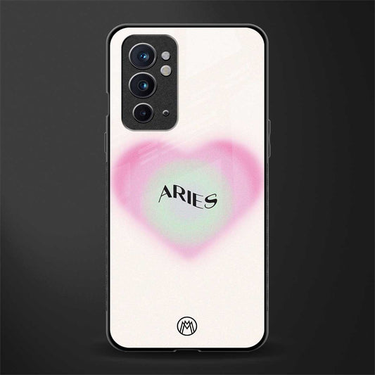 aries minimalistic glass case for oneplus 9rt image