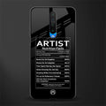 artist nutrition facts glass case for poco x2 image
