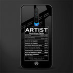 artist nutrition facts glass case for poco x2 image