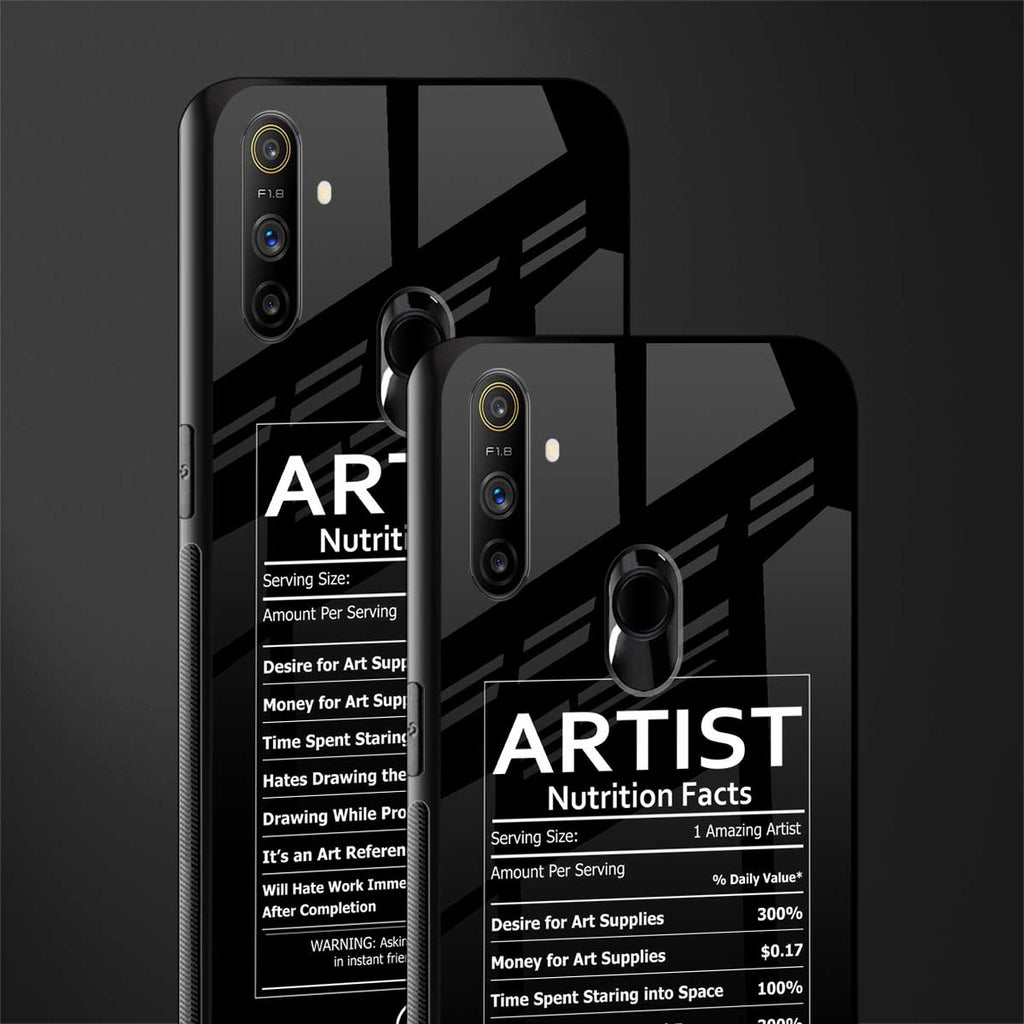 artist nutrition facts glass case for realme narzo 10a image-2