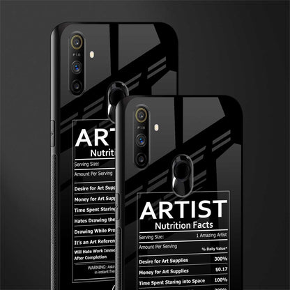 artist nutrition facts glass case for realme narzo 20a image-2
