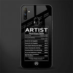 artist nutrition facts glass case for realme narzo 10a image