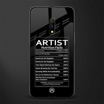 artist nutrition facts glass case for oppo k3 image