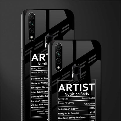 artist nutrition facts glass case for oppo a31 image-2