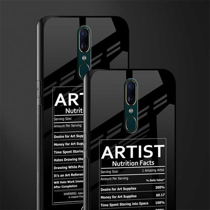 artist nutrition facts glass case for oppo f11 image-2