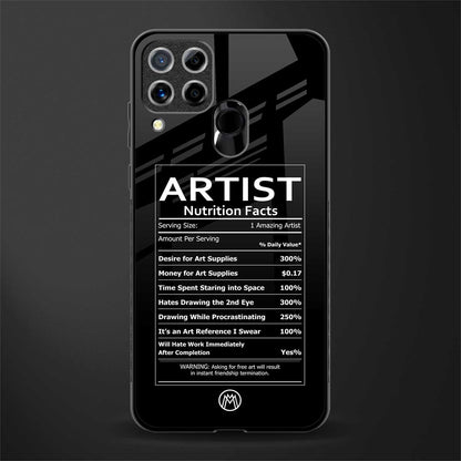 artist nutrition facts glass case for realme c15 image