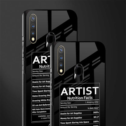 artist nutrition facts glass case for vivo u20 image-2