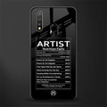 artist nutrition facts glass case for vivo u20 image