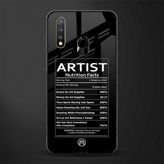 artist nutrition facts glass case for vivo u20 image