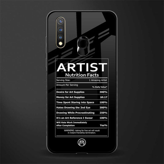 artist nutrition facts glass case for vivo y19 image