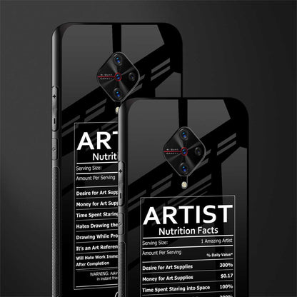 artist nutrition facts glass case for vivo s1 pro image-2
