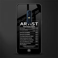 artist nutrition facts glass case for vivo v17 pro image