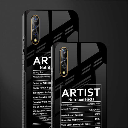 artist nutrition facts glass case for vivo z1x image-2