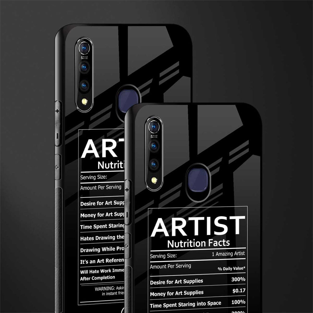 artist nutrition facts glass case for vivo z1 pro image-2