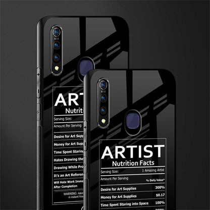 artist nutrition facts glass case for vivo z1 pro image-2