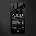 artist nutrition facts glass case for vivo z1 pro image