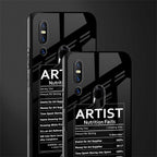 artist nutrition facts glass case for vivo v15 image-2