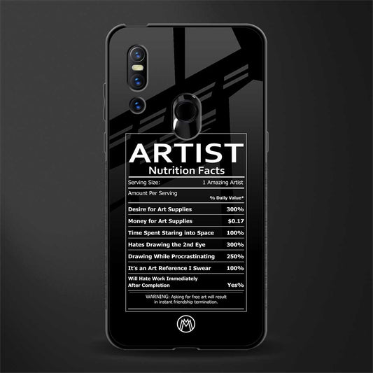 artist nutrition facts glass case for vivo v15 image