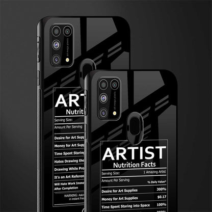 artist nutrition facts glass case for samsung galaxy m31 image-2