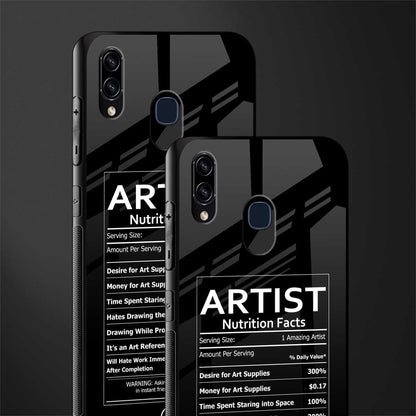 artist nutrition facts glass case for samsung galaxy a20 image-2