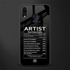 artist nutrition facts glass case for samsung galaxy m10s image