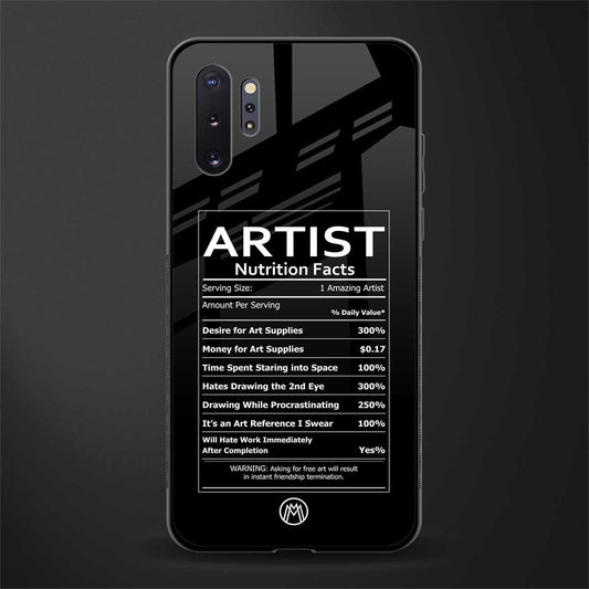 artist nutrition facts glass case for samsung galaxy note 10 plus image