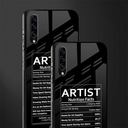 artist nutrition facts glass case for samsung galaxy a70s image-2