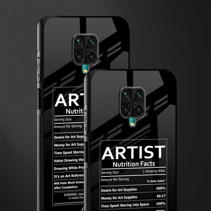artist nutrition facts glass case for poco m2 pro image-2