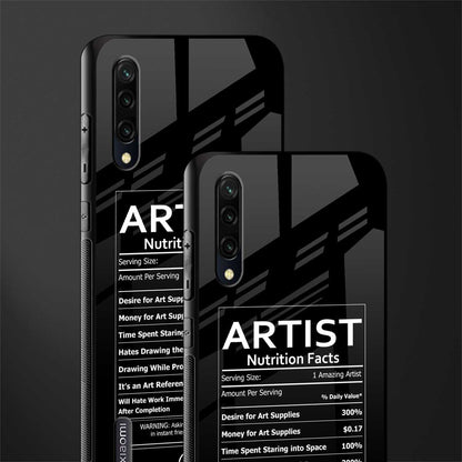 artist nutrition facts glass case for mi a3 redmi a3 image-2